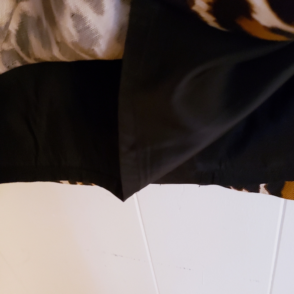 J Crew Women Skirt 8P Leopard Animal Print Linen Blend knee length Style #L3113 - Picture 4 of 14